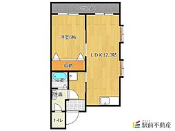 ラブラドール 4階1LDKの間取り