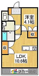 ラ・フォーレ日吉 1LDKの間取図画像