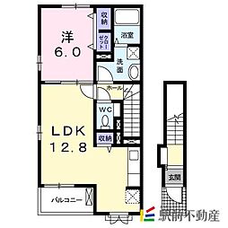 サンライズ錦A 1LDKの間取図画像