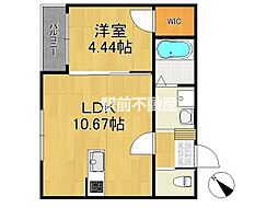(仮称)八女市蒲原新築A棟 1LDKの間取図画像