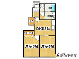 間取図画像 2DK