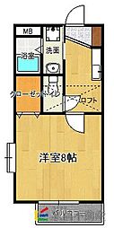 グランデファジョリーノ 1Kの間取図画像