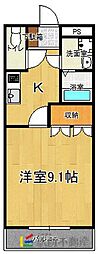 シエスタ 1Kの間取図画像