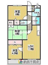 サンヴェルディ木室 3LDKの間取図画像