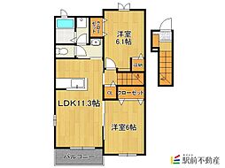 フォレストーリー1 2LDKの間取図画像