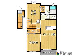 フォレストーリー2 2LDKの間取図画像
