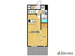 セントラルパークサイドマンション2 1LDKの間取図画像