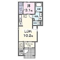 クレストアドバンステンパイI 102 ｜ 福岡県筑紫野市武蔵3丁目11-8（賃貸アパート1LDK・1階・36.25㎡） その2