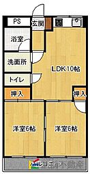 メゾンド・ファミーユ 2LDKの間取図画像