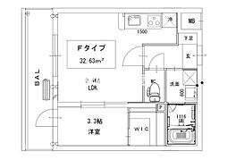SociosKasugaekimae 1LDKの間取図画像