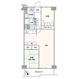 ローズハイツ仙台坂 2LDKの間取図画像