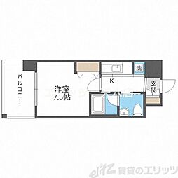 イノセント堂山 1Kの間取図画像