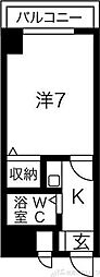 アスタリスク5202 ワンルームの間取図画像