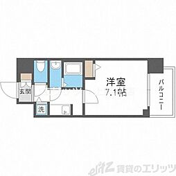 S-RESIDENCETEMMAGRACIS 1Kの間取図画像