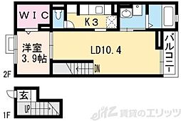 ヴォナールコート 1LDKの間取図画像