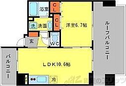 SERENiTE江坂四番館 1LDKの間取図画像