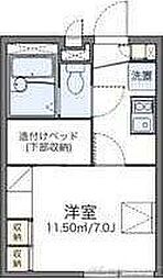レオパレスネオハイツ 1Kの間取図画像