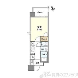 リビオメゾン西天満 1Kの間取図画像