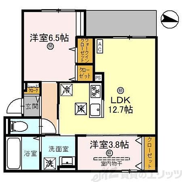 グランドール垂水 303｜大阪府吹田市垂水町３丁目(賃貸アパート2LDK・3階・54.08㎡)の写真 その1