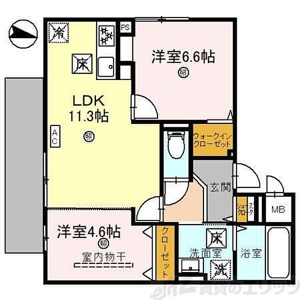 グランドール垂水 305｜大阪府吹田市垂水町３丁目(賃貸アパート2LDK・3階・53.43㎡)の写真 その1