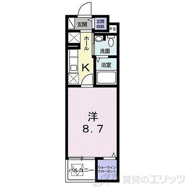 サウスピュア 205｜大阪府茨木市沢良宜東町(賃貸アパート1K・2階・30.38㎡)の写真 その2