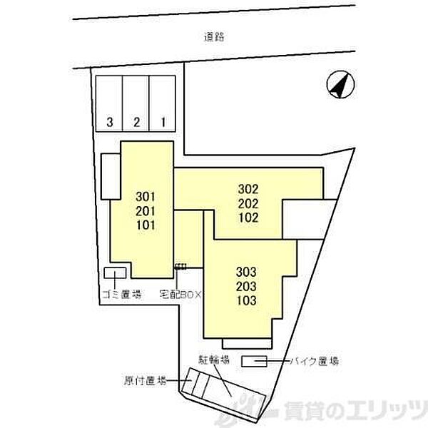 仮称)D-room東御旅町PJ 201｜大阪府吹田市東御旅町(賃貸アパート2LDK・2階・58.48㎡)の写真 その3