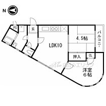 ブライトン高槻 401 ｜ 大阪府高槻市萩之庄５丁目1-1（賃貸マンション2LDK・4階・50.00㎡） その2