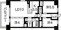 アーバンパーク淡路 5階3LDKの間取り