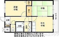 ルミエール 2DKの間取図画像