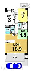 ワコーレ仁川ザ・レジデンス 2SLDKの間取図画像
