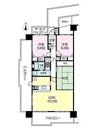 ネオハイツ姫路アメティ228 3LDKの間取図画像