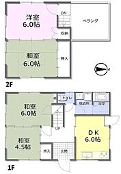 福山市南蔵王町六丁目　戸建て 4DKの間取り