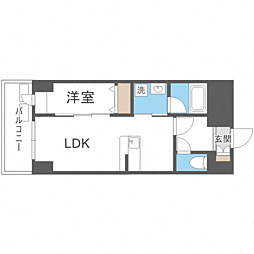 シンセラティ薬院 9階1LDKの間取り