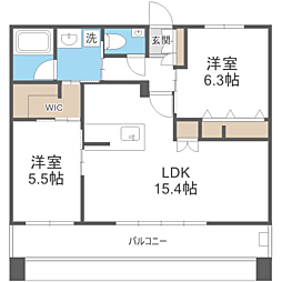 エンクレスト博多EXCEED 2LDKの間取図画像