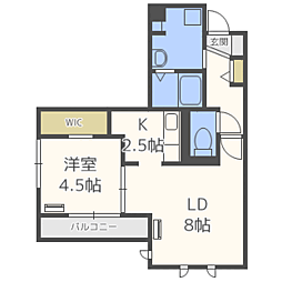 間取図画像 1LDK