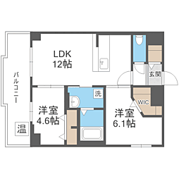 Pisces東比恵 2LDKの間取図画像