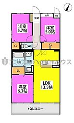 間取図画像 3LDK