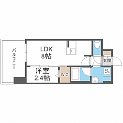 GRANFOREHakataWaterFront 1LDKの間取図画像