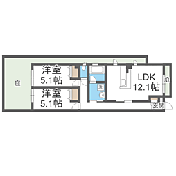 TASHIMA R TERRACE 2LDKの間取図画像