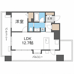 アクタス薬院グランプレイス 1LDKの間取図画像