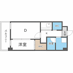ATRIOFLATS大楠 1DKの間取図画像