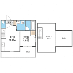 DreamStageBijou歯科大前 1LDKの間取図画像