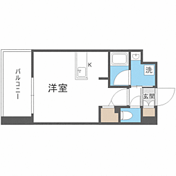 エンクレスト博多駅南SHARE 1Kの間取図画像