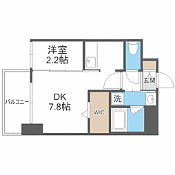 エンクレスト博多THETIME 1DKの間取図画像