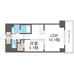 博多グランドレジデンス 1LDKの間取図画像