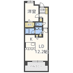 モントーレ香椎浜サーフタワーイーストウィング 1LDKの間取図画像
