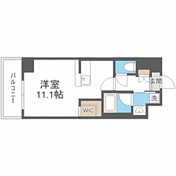 フェロー博多駅南 ワンルームの間取図画像