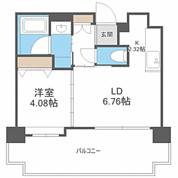 ESPERANZA港BAY 1LDKの間取図画像