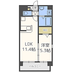 クレメンティア 1LDKの間取図画像