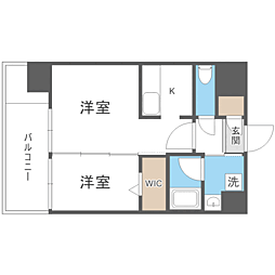 エンクレスト博多駅南SHARE 2Kの間取図画像